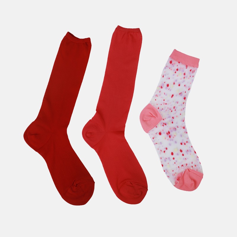 Colourful Socks Set - Red